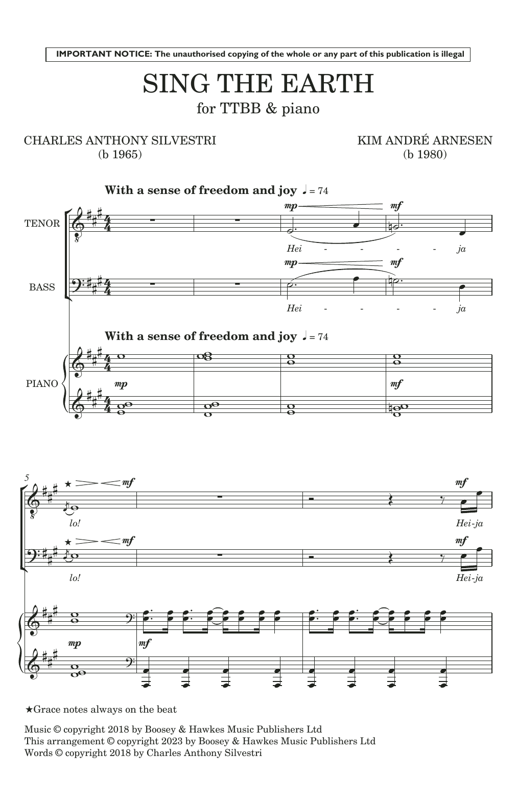 Produktbild zu: Sing The Earth (Lower Voices)