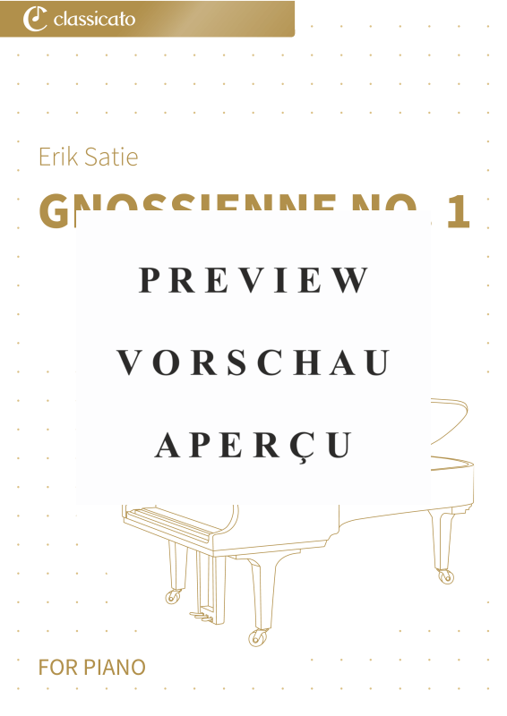 gallery: Gnossienne No. 1 - Easy-to-play piano edition for beginners and classical music lovers, , Klavier Solo