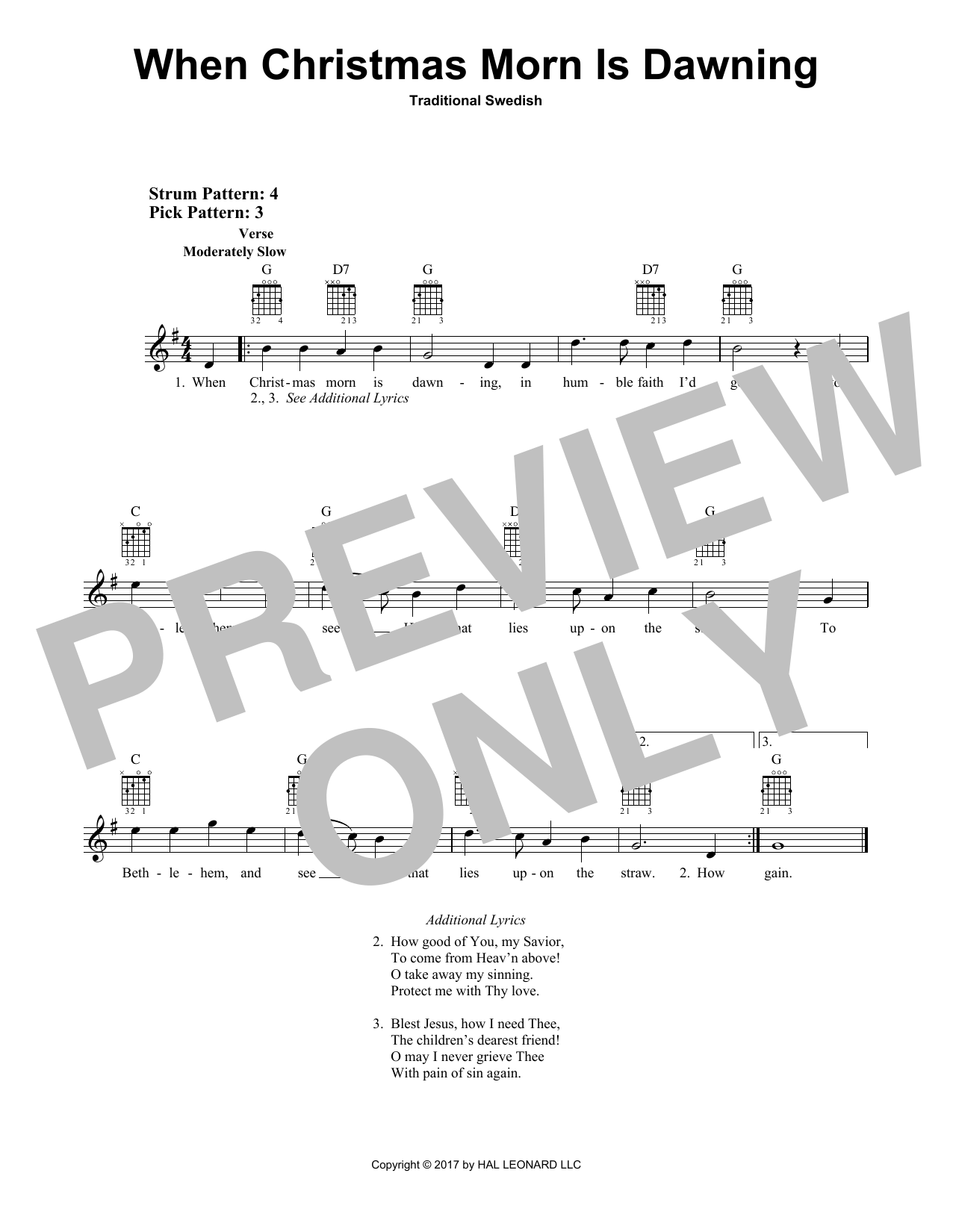 Product gallery: Page 1 of 1 When Christmas Morn Is Dawning, Traditional Swedish