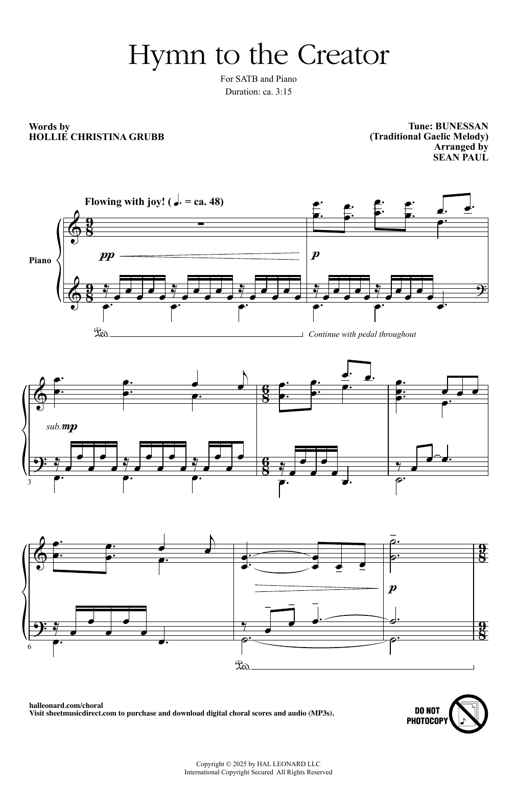Produktgalerie: Seite 1 von 1 Hymn To The Creator (arr. Sean Paul), Traditional, Chor
