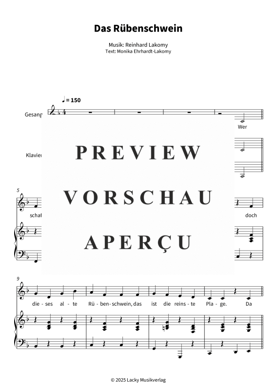 Produktgalerie: Seite 5 von 6 Das Rübenschwein, , Gesang und Klavier