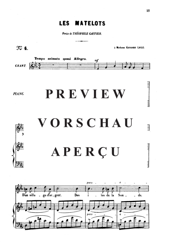 Product gallery: Page 2 of 5 Les matelots Op.2 No.2, , Medium Voice and Piano