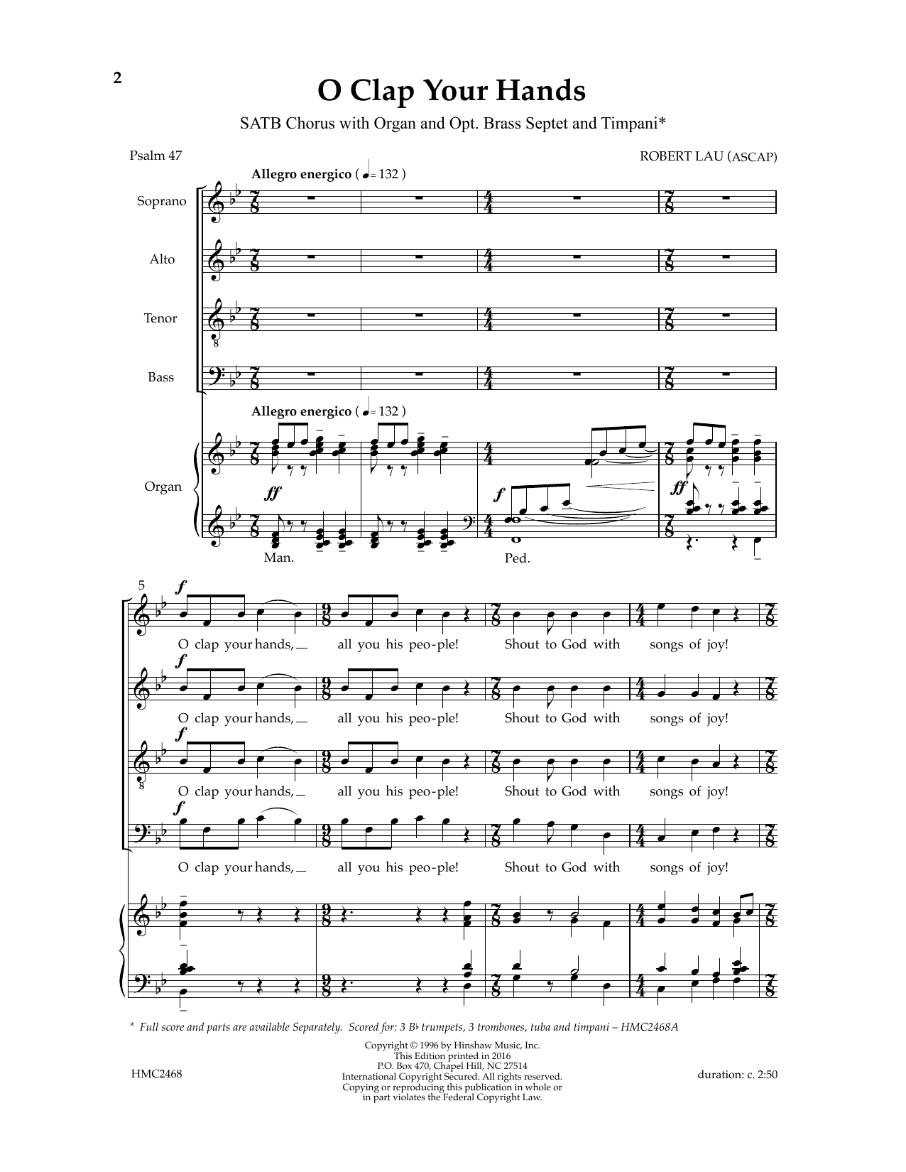 Produktgalerie: Seite 1 von 1 O Clap Your Hands, Robert Lau, Chor