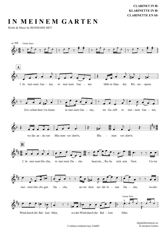 Product picture to: In Meinem GartenReinhard Mey