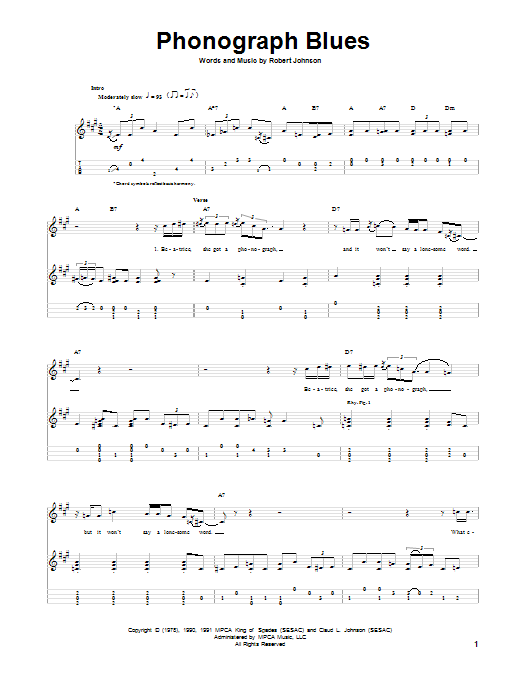 Product gallery: Page 1 of 1 Phonograph Blues, Robert Johnson
