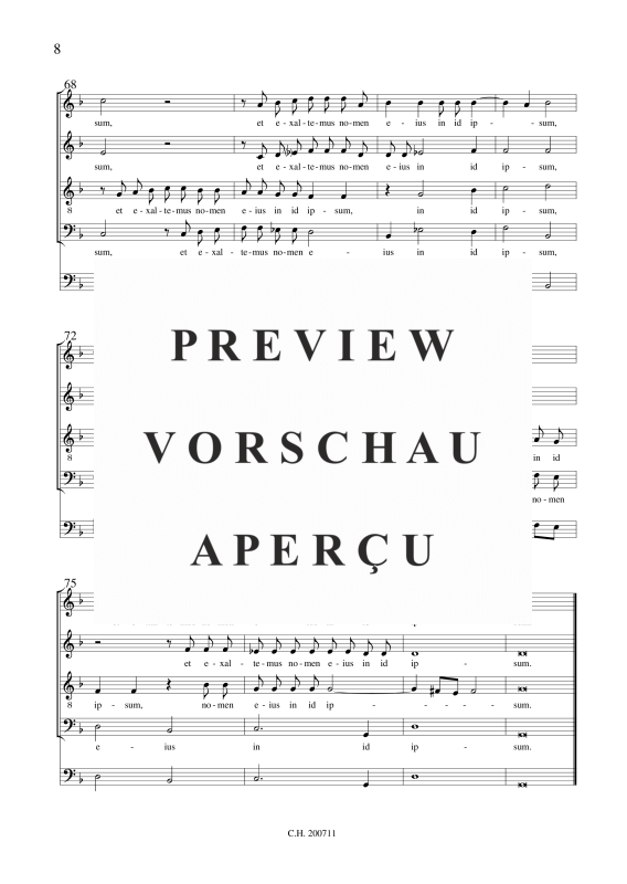 gallery: Benedicam Dominum, , (Gemischter Chor SATB + BC)