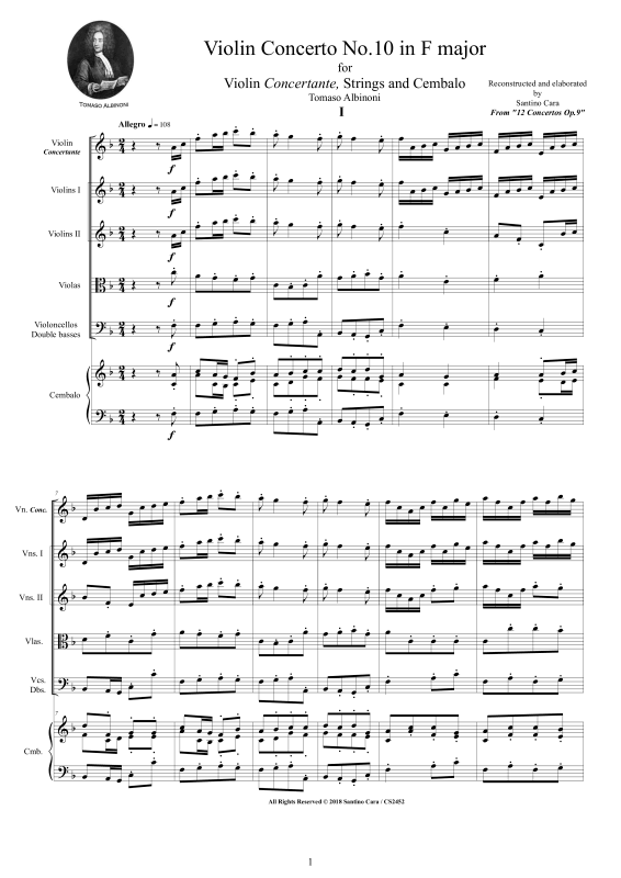 Product picture to: Concerto No.10 in F-Dur Op.9Tomaso Albinoni