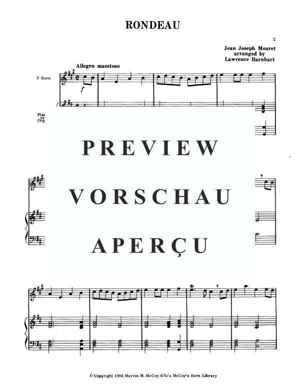 Produktgalerie: Seite 4 von 7 Rondeau, , Horn in F und Klavier/Orgel