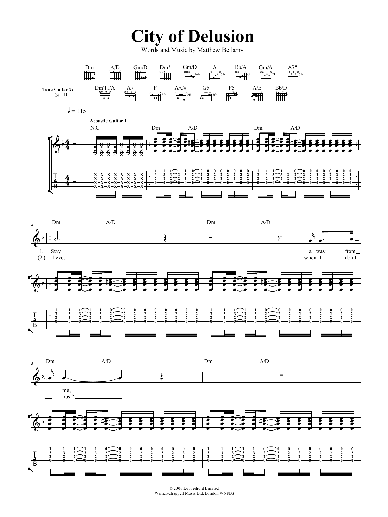 Produktgalerie: Seite 1 von 1 City Of Delusion, Muse, Gitarre