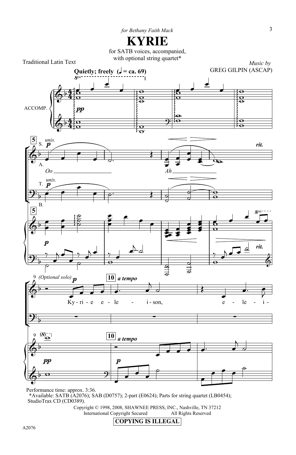 Produktgalerie: Seite 1 von 1 Kyrie, Greg Gilpin, Chor