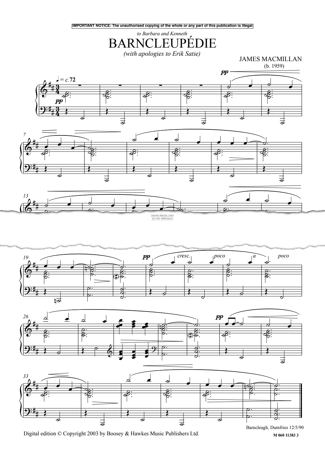 Produktgalerie: Seite 1 von 1 Barncleupédie, James MacMillan, Klavier