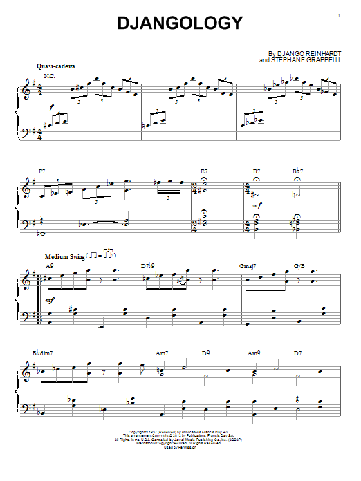 Product gallery: Page 1 of 1 Djangology (arr. Brent Edstrom), Django Reinhardt