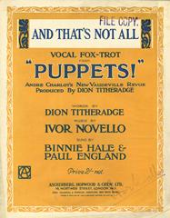 cover: And That's Not All (from 'Puppets'), Binnie Hale, Gesang, Klavier