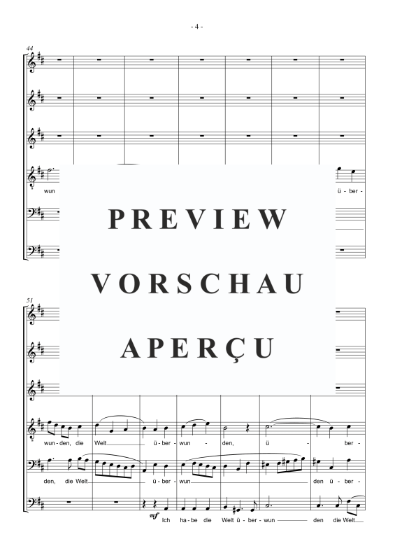 Produktgalerie: Seite 7 von 11 In der Welt habt ihr Angst, , Motette für 6-stimmigen Chor SSATBB