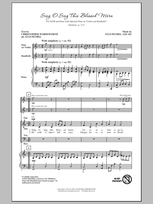 Produktbild zu: Sing, O Sing This Blessed Morn