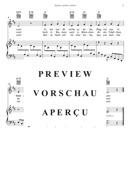 Produktgalerie: Seite 5 von 5 Summ, summ, summ, , (Gesang + Klavier, Gitarre)