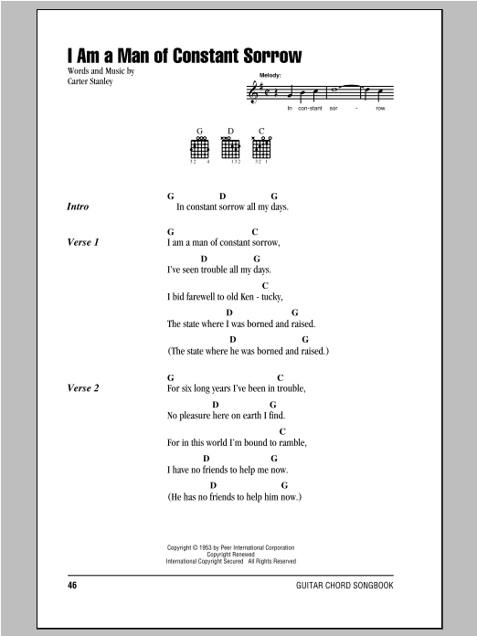 Produktbild zu: I Am A Man Of Constant Sorrow