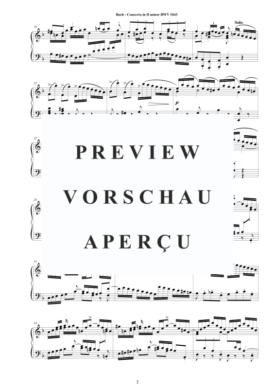Produktgalerie: Seite 4 von 11 Piano Concerto in D-Moll BWV 1043, , Klavier Solo