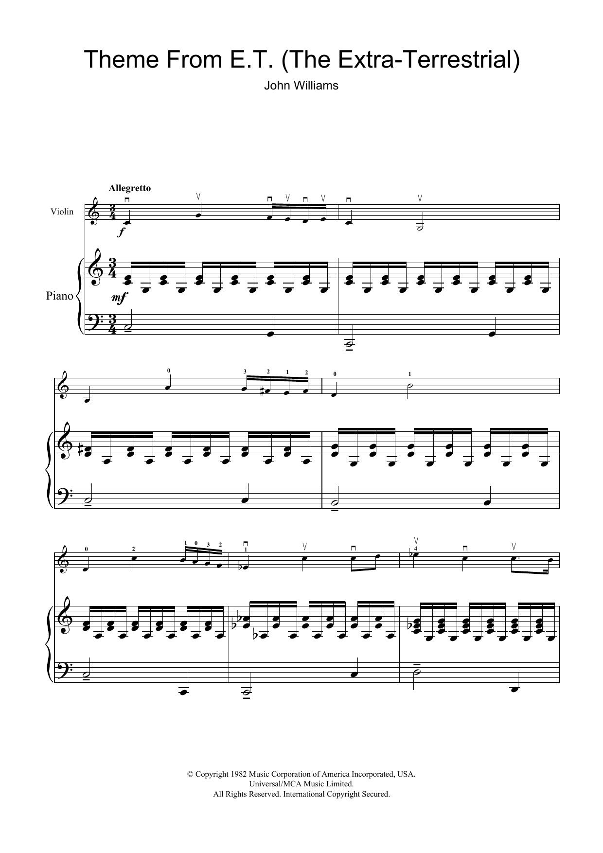 Product gallery: Page 1 of 1 Theme from E.T. - The Extra-Terrestrial, John Williams