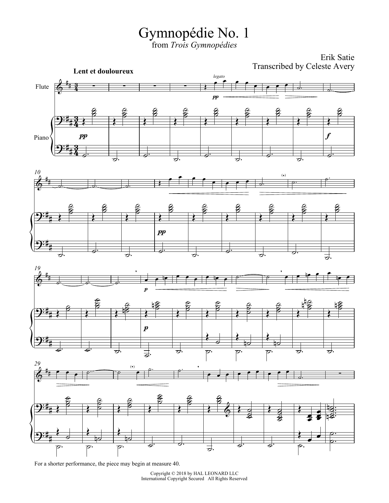 Produktbild zu: Gymnopedie No. 1