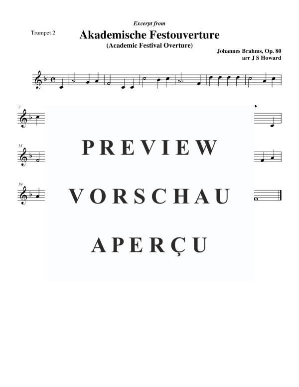 Product gallery: Page 9 of 11 Academic Festival Overture, , Brass Quintet