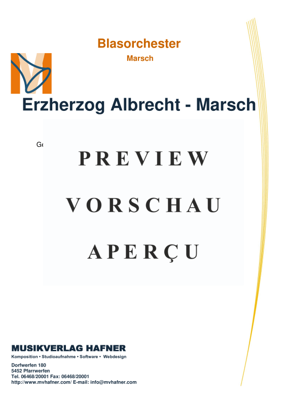 gallery: Erzherzog Albrecht - Marsch, , (large wind orchestra)