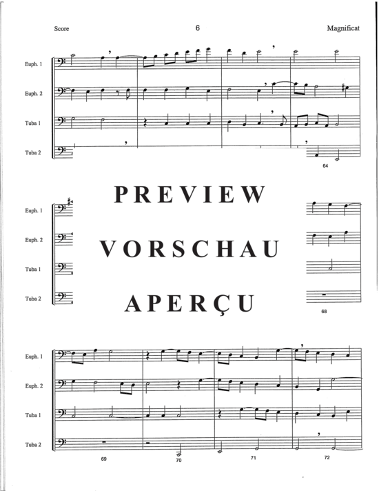 Produktgalerie: Seite 8 von 21 Magnificat , , (Tuba Quartett EETT)