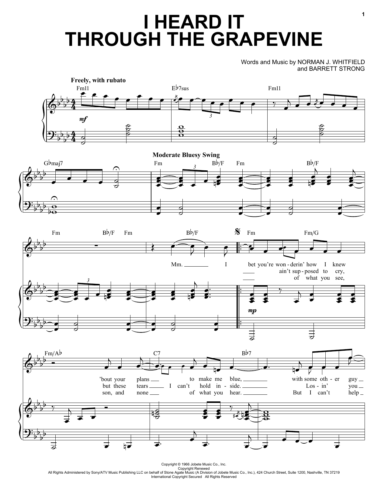 Produktbild zu: I Heard It Through The Grapevine [Jazz version] (arr. Brent Edstrom)