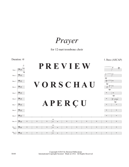 gallery: Prayer , , (12-stimmiger Posaunenchor)