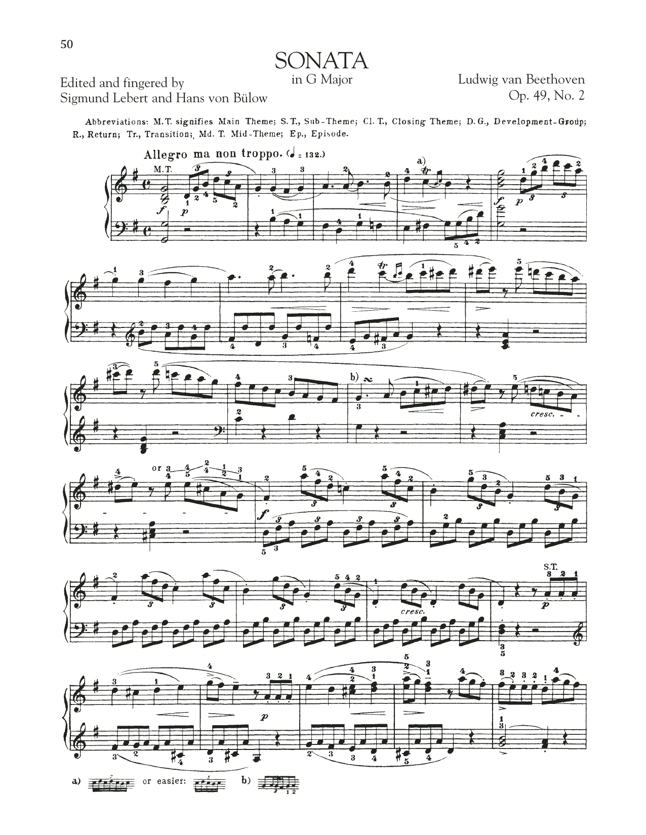 Product picture to: Sonata in G Major, Op. 49, No. 2