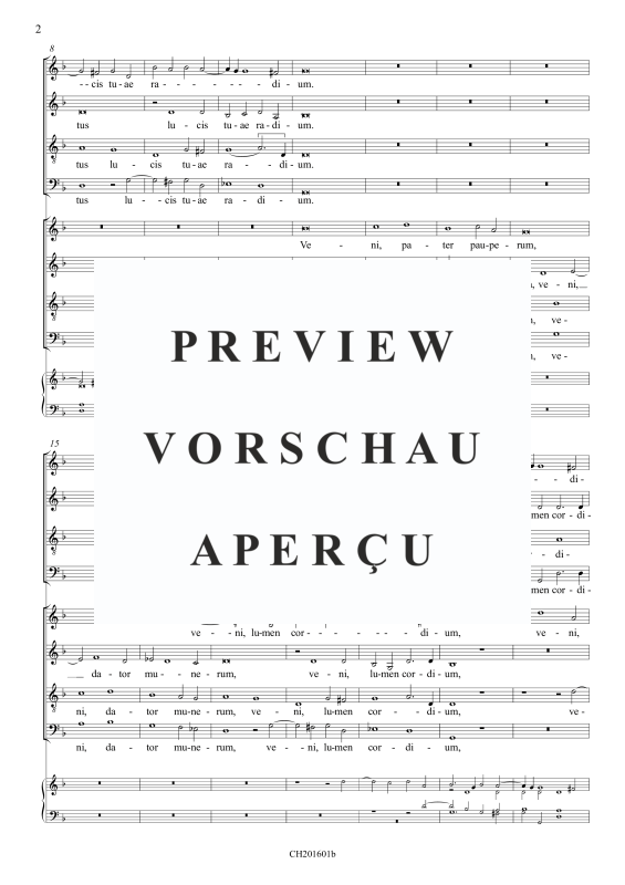 gallery: Veni Sancte Spiritus, , Gemischter Chor 8-stimmig und BC