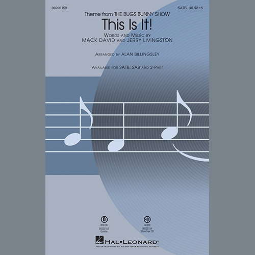 cover: This Is It (arr. Alan Billingsley), Mack David & Jerry Livingston