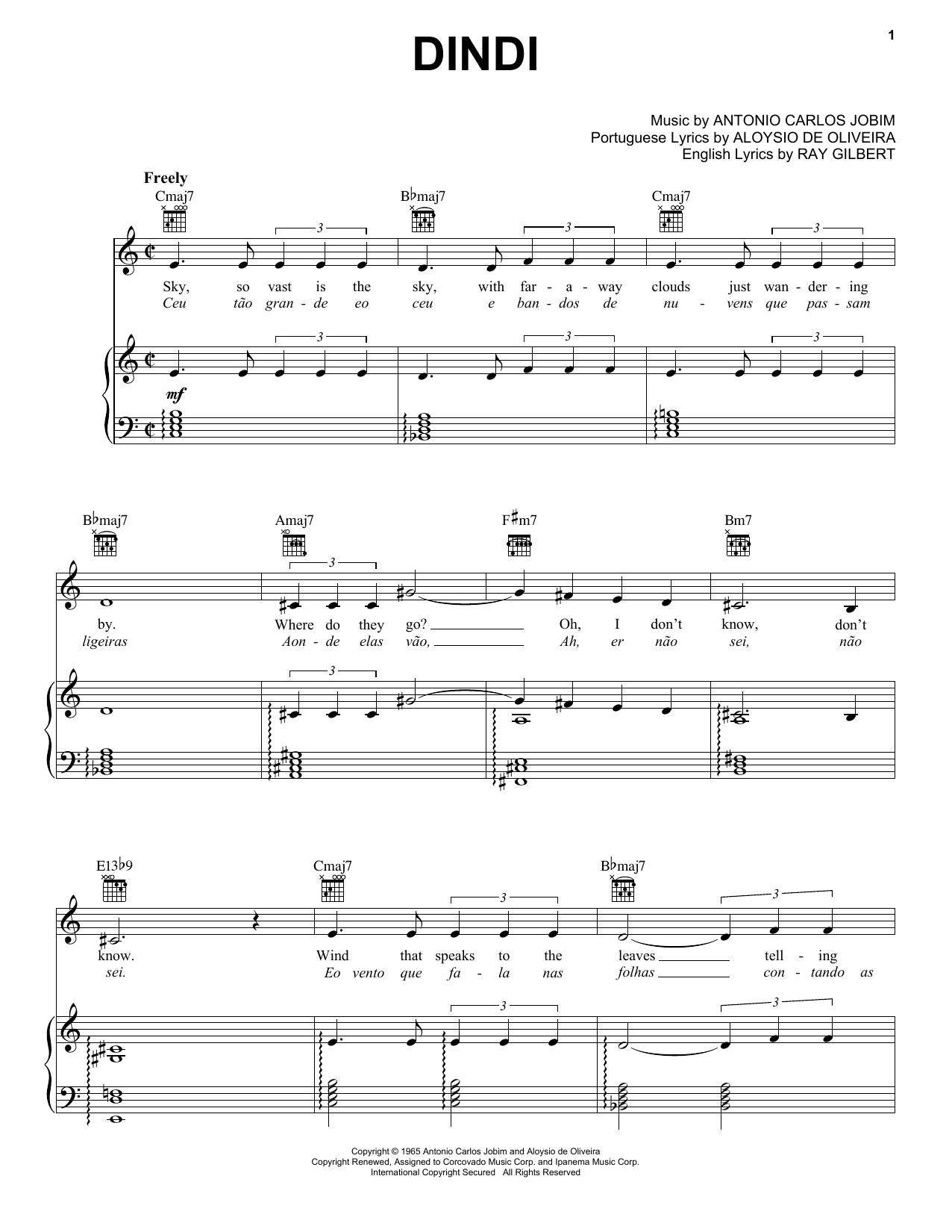 Produktgalerie: Seite 1 von 1 Dindi, Antonio Carlos Jobim, Gesang, Gitarre, Klavier