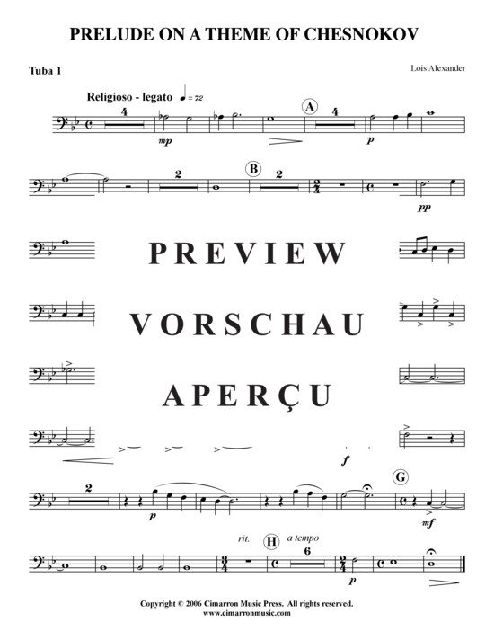 Product gallery: Page 10 of 11 Prelude , , (Tuba Quartet: 2x Baritone, 2xTuba)