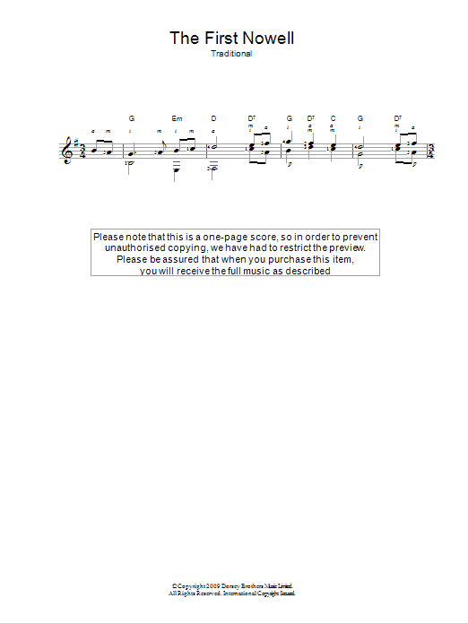 Product gallery: Page 1 of 1 The First Nowell, Traditional