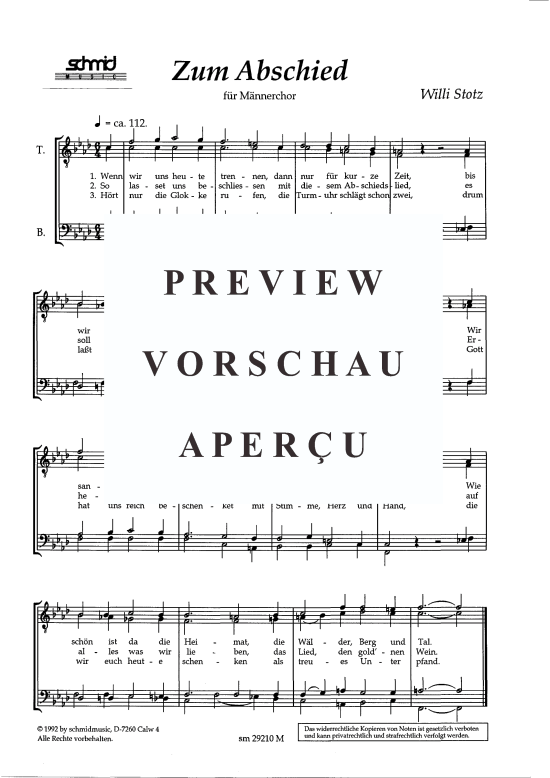 Product picture to: Zum Abschied Willi Stotz