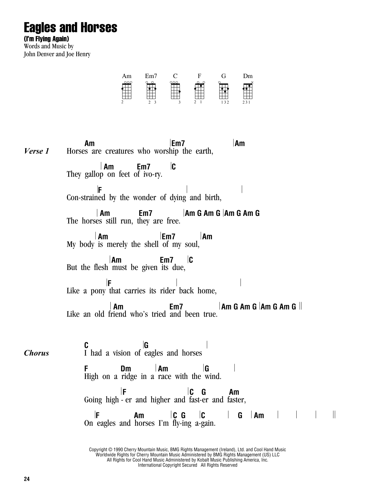 Product gallery: Page 1 of 1 Eagles And Horses (I'm Flying Again), John Denver