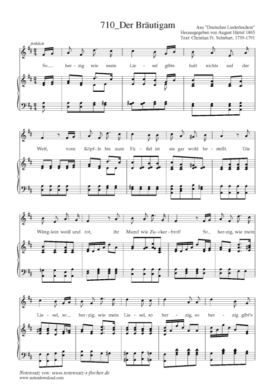 Product picture to: Der Bräutigam Text: Christian Fr. Schubart, 1739-1791