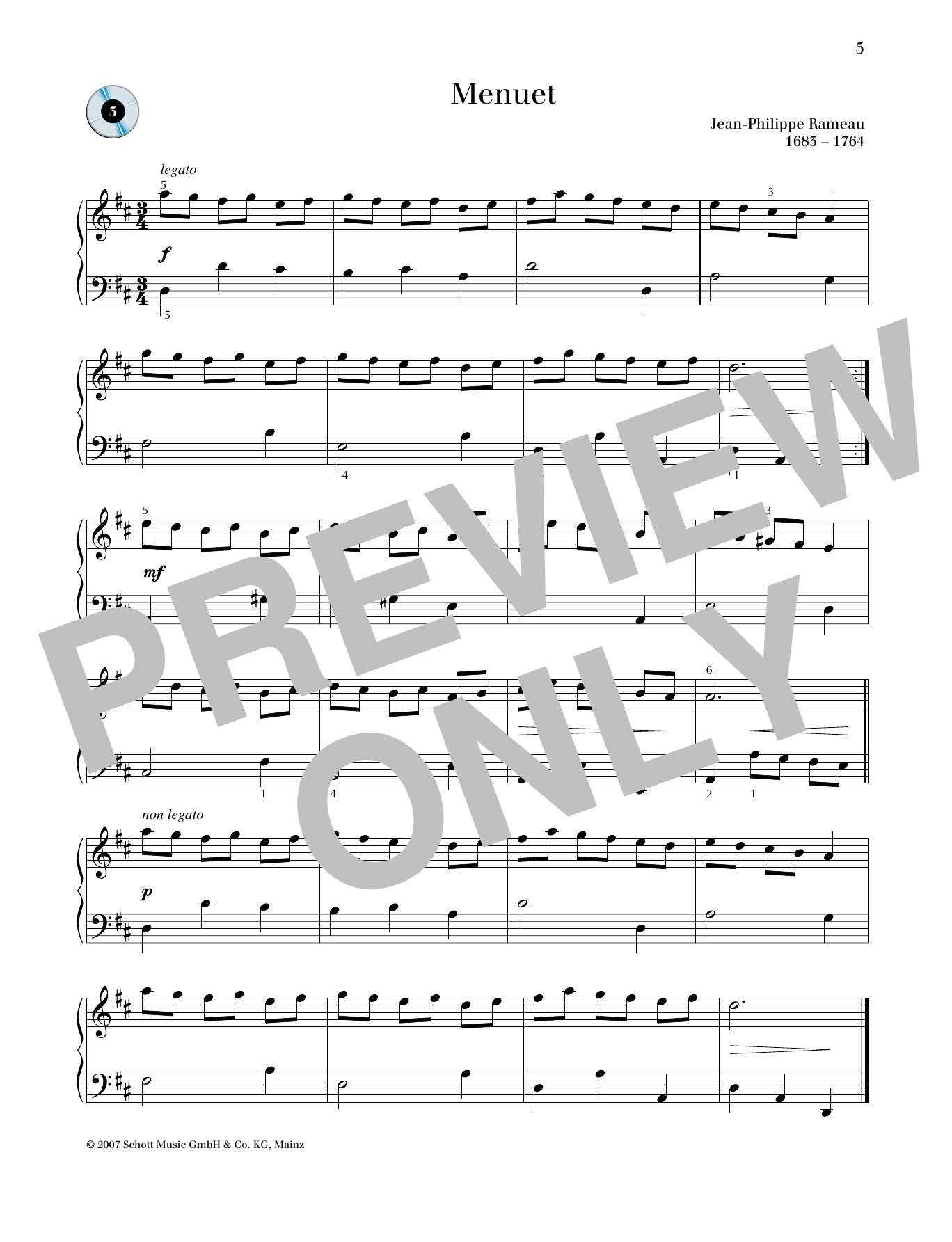 Product picture to: Minuet D major