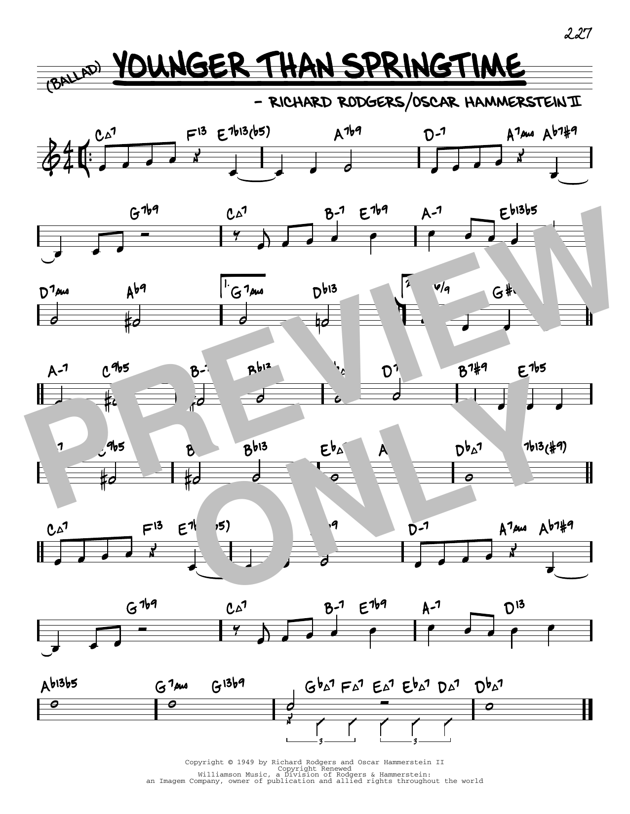 Product picture to: Younger Than Springtime (arr. David Hazeltine)