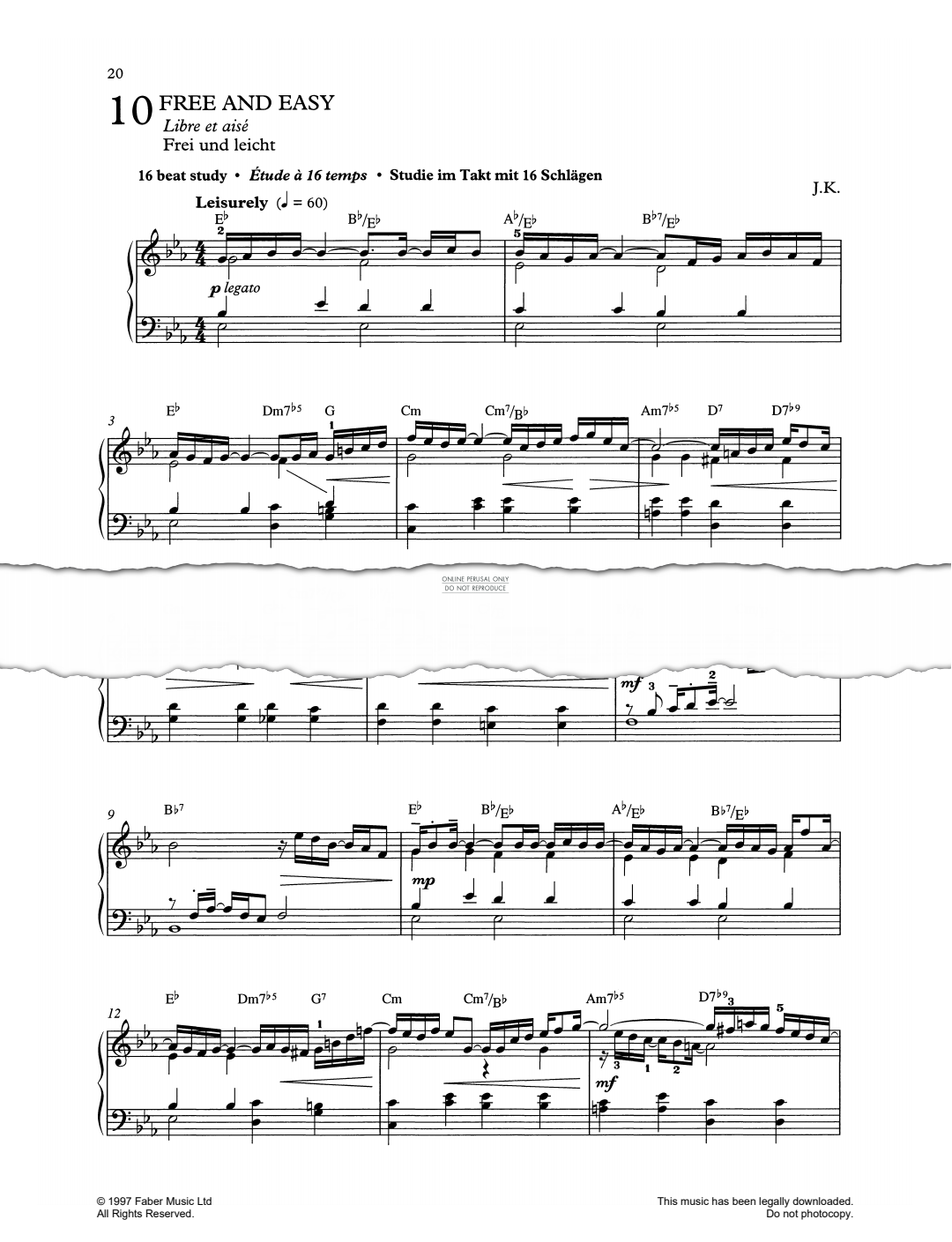 Produktgalerie: Seite 1 von 1 Free And Easy, John Kember, Klavier
