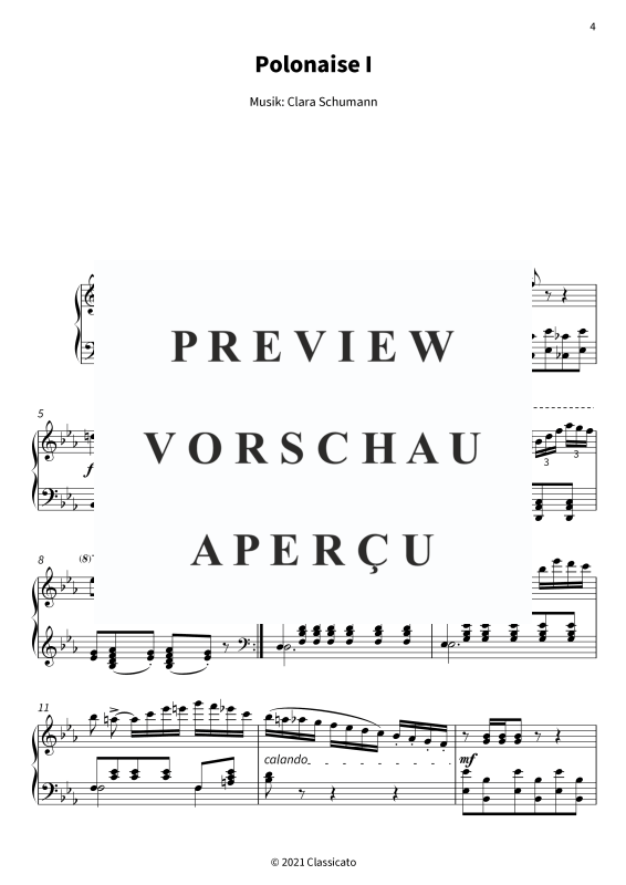 Product gallery: Page 6 of 11 Vier Polonaisen op. 1 - Klavierstücke der jungen Clara Wieck, , Solo Piano