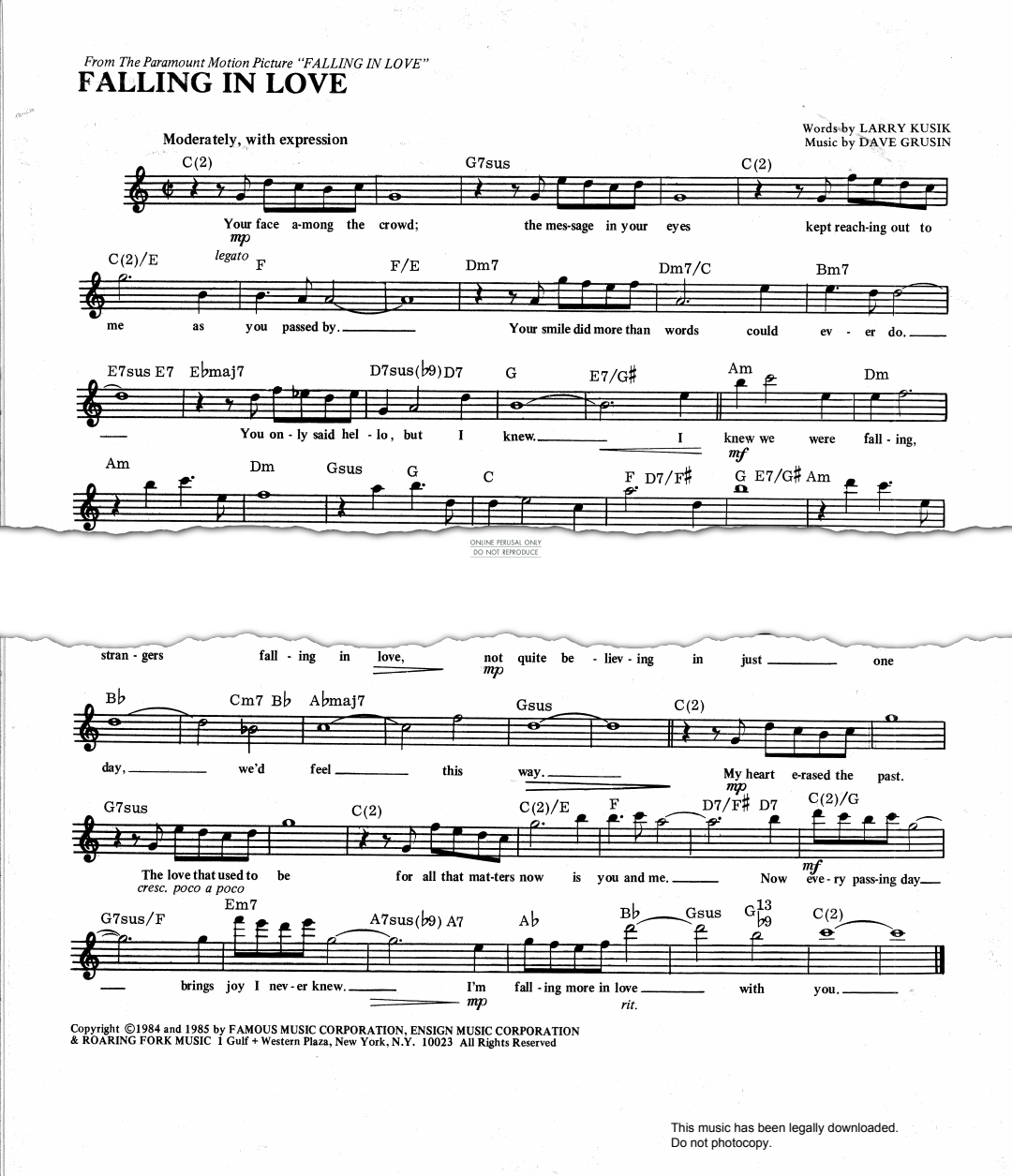 Produktbild zu: Falling In Love