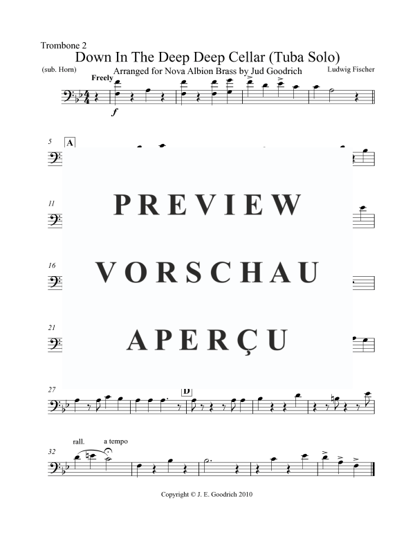Product gallery: Page 8 of 10 Down in the Deep Deep Cellar, , Brass Quintet