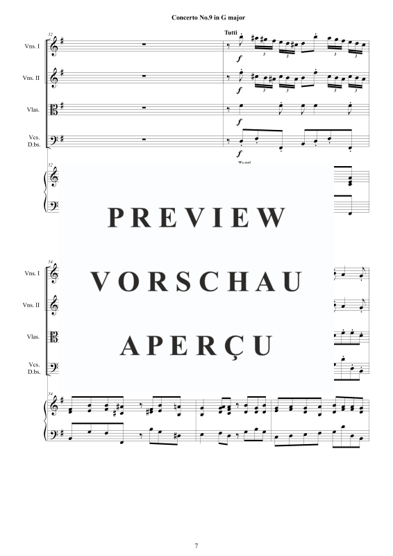 Produktgalerie: Seite 8 von 11 Cembalo Konzert Nr. 9 in G-Dur, , Cembalo und Streichorchester