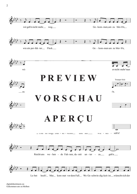 Product gallery: Page 3 of 5 Gekommen Um Zu Bleiben , Helden, Wir Sind, (violin)