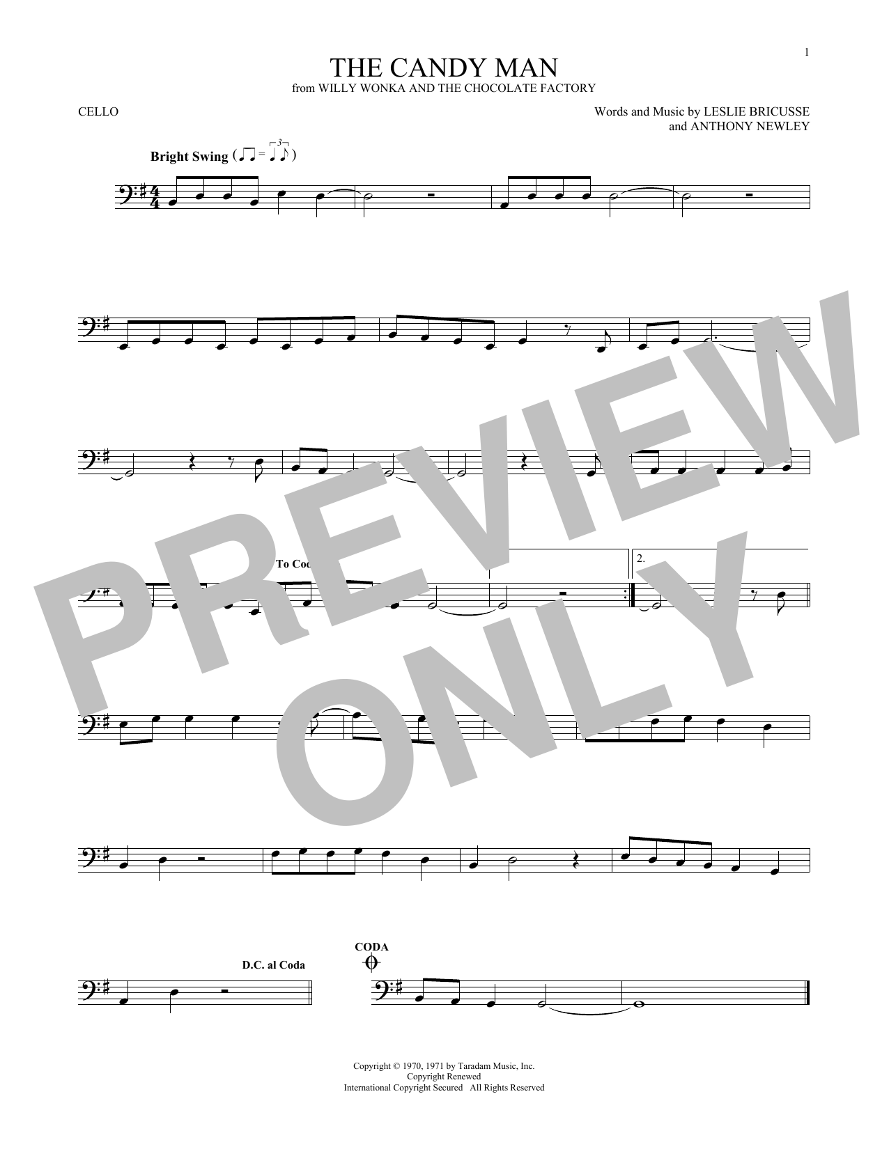 Produktgalerie: Seite 1 von 1 The Candy Man, Sammy Davis Jr., Violoncello