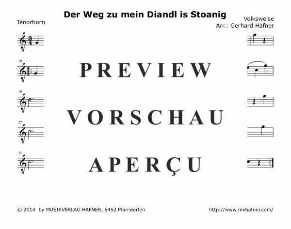 Product gallery: Page 10 of 11 Der Weg zu mein Diandl is Stoanig, , (woodwind and brass)