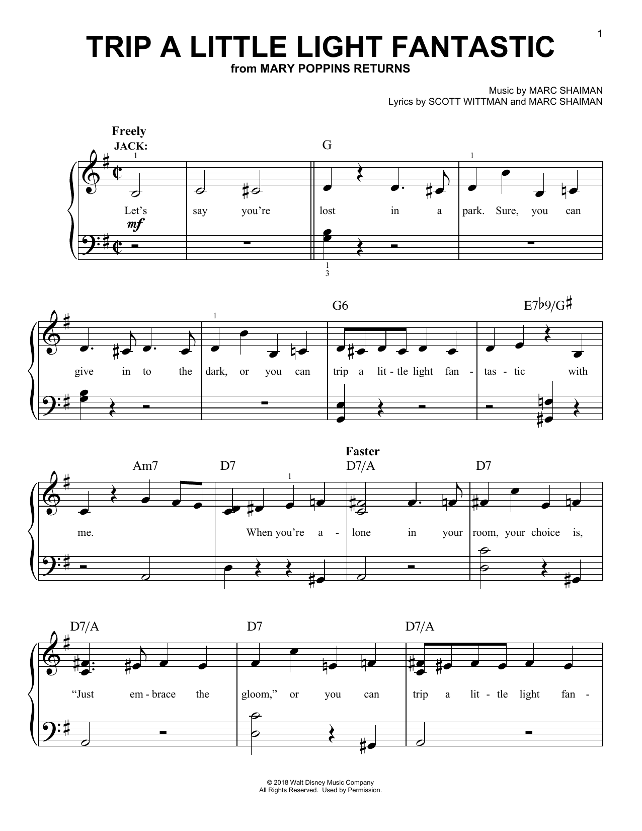 Produktbild zu: Trip A Little Light Fantastic (from Mary Poppins Returns)