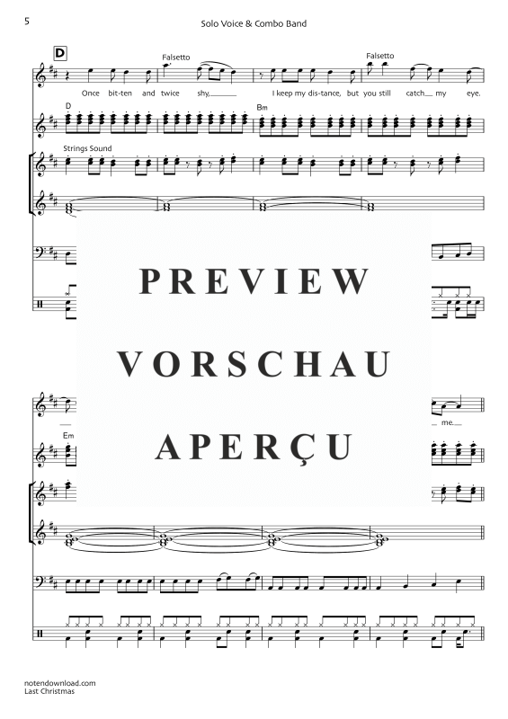 Product gallery: Page 10 of 11 Last Christmas, Wham!, Combo Band - Vocal Version